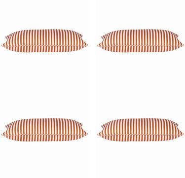 Pack of 4 Dandi Orange & White Rectangle Cushion Covers